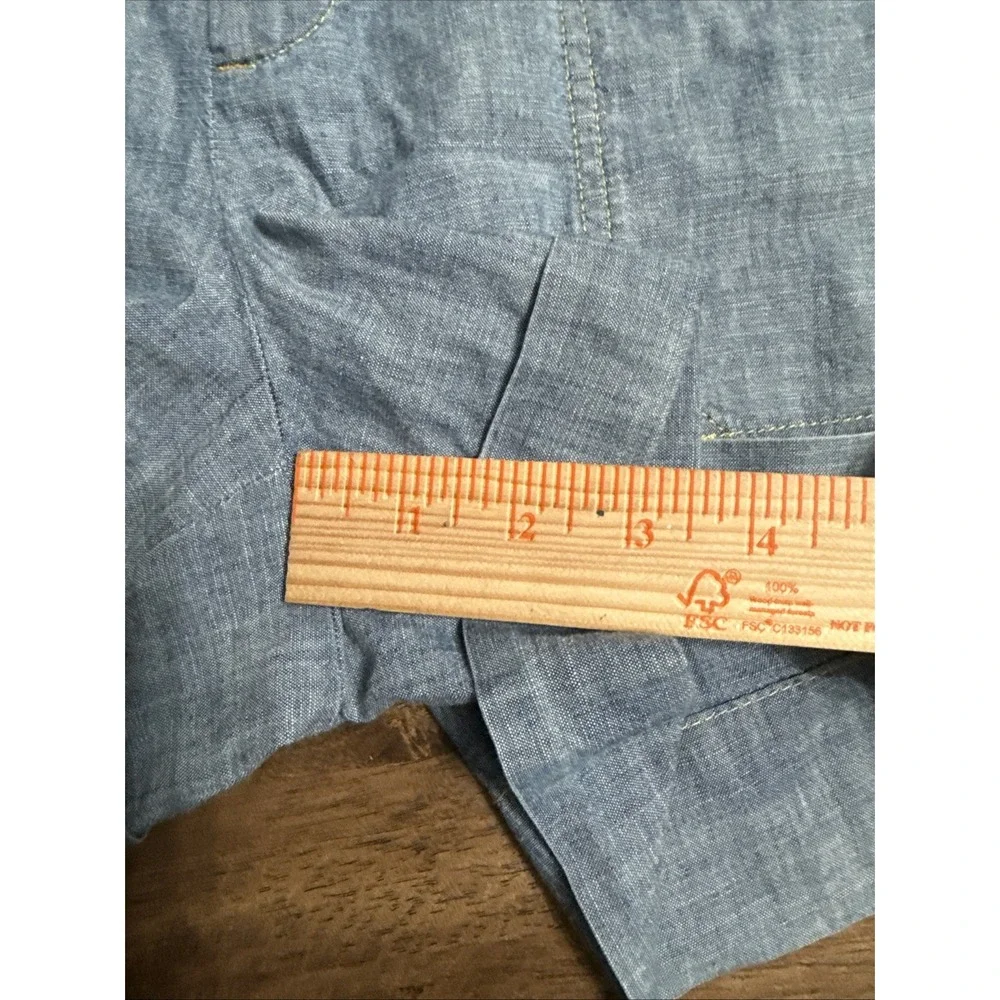 Gap Women's Cuffed Shorts in Chambray Cotton Sz 14 NWT NEW